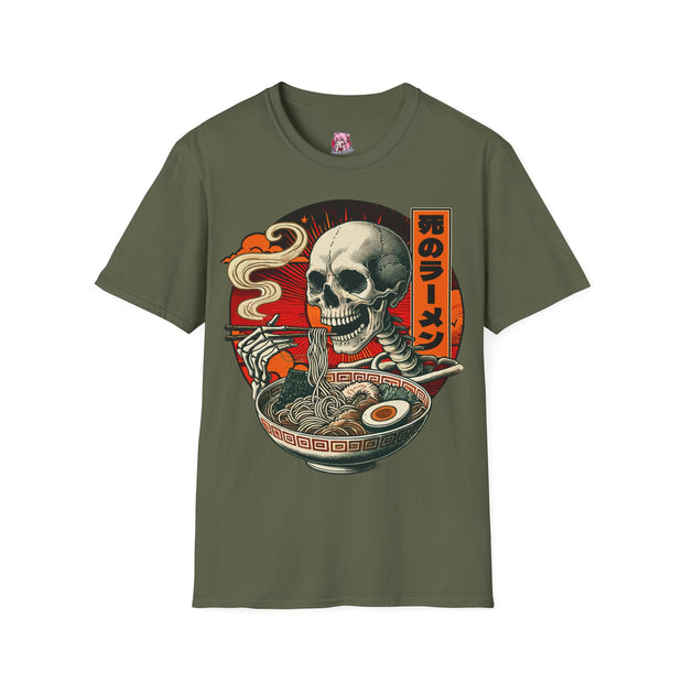 Anime Matrix halloween T-Shirt ramen eting sekeleton