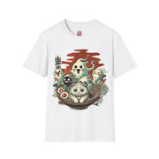 Anime Matrix halloween T-Shirt Cat Ramen Yokai