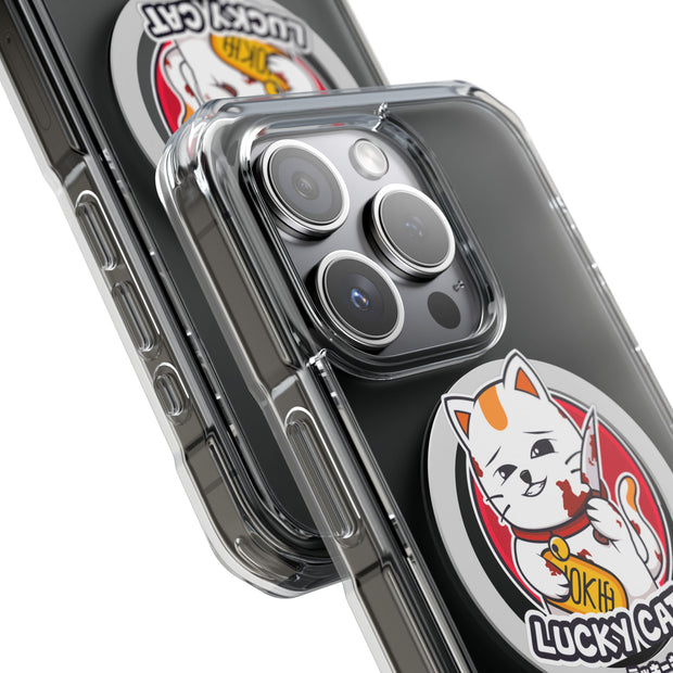 Magnetic Clear Impact Cases Lucky Cat