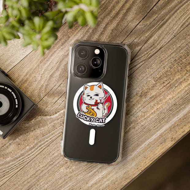 Magnetic Clear Impact Cases Lucky Cat