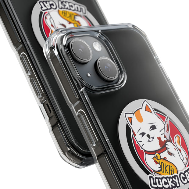 Magnetic Clear Impact Cases Lucky Cat