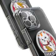 Magnetic Clear Impact Cases Lucky Cat