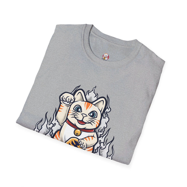 Unisex Japan Lucky Cat T - Shirt - Anime Matrix