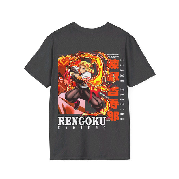 Unisex Rengoku front back desgin T - Shirt - Anime Matrix