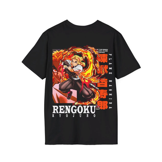 Unisex Rengoku front back desgin T - Shirt - Anime Matrix