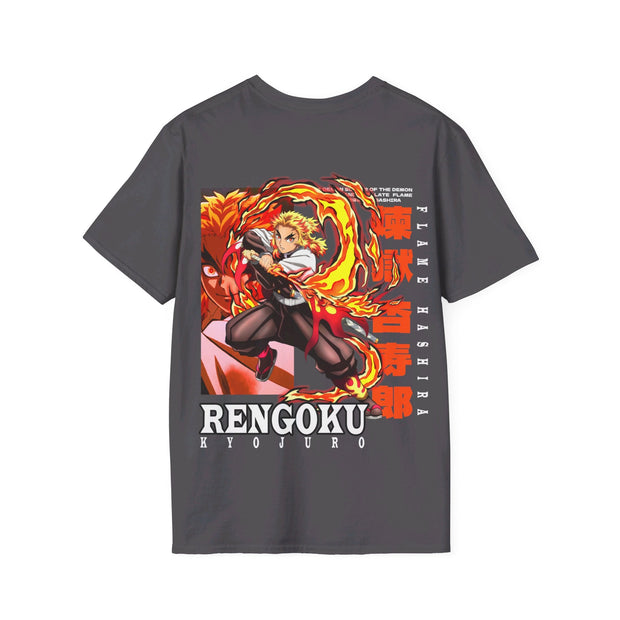 Unisex Rengoku front back desgin T - Shirt - Anime Matrix