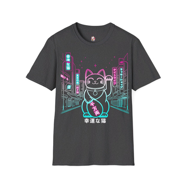 Unisex Tecno Japan Lucky Cat T - Shirt - Anime Matrix